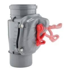 Airfit Pp Terugslagklep Met Vergrendeling, Manchet X Spie, Voor Verticale Toepassing, Grijs, 110 Mm