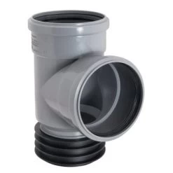 Airfit Inzet T-stuk 87°, Pp, Verjongd Spie/3x Manchet, Grijs, 110 X 110 Mm
