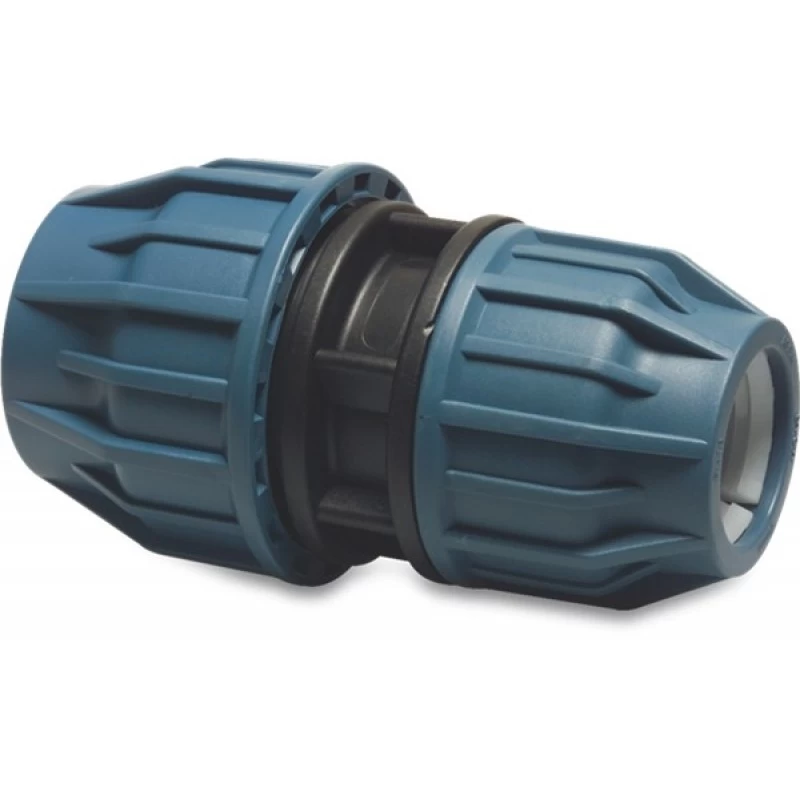 JASON Verloopkoppeling PP 63 MM X 50 Mm Knel 16bar Zwart/blauw DVGW/KI