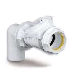 Karmat Pp Terugslagklep Met Rvs Klep En Knie, 50 Mm, Wit