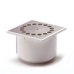 Binnenwerk Van Douchesifon, Excl. Buitenpot 255340 Of 255342, Abs (incl. Rvs-rooster), 150 X 150 Mm