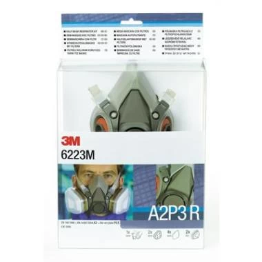 3M 6223M Starterskit Voor Halfgelaatsmaskers Met A2-P3 R Filtercombinatie