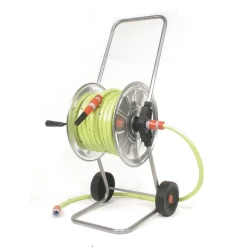 Talen Tools Haspel, Gemonteerd 25m - 1/2" Met Gele Tuinslang En Koppelingen