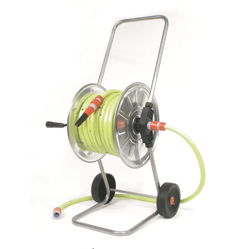 Talen Tools Haspel, Gemonteerd 25m - 1/2" Met Gele Tuinslang En Koppelingen